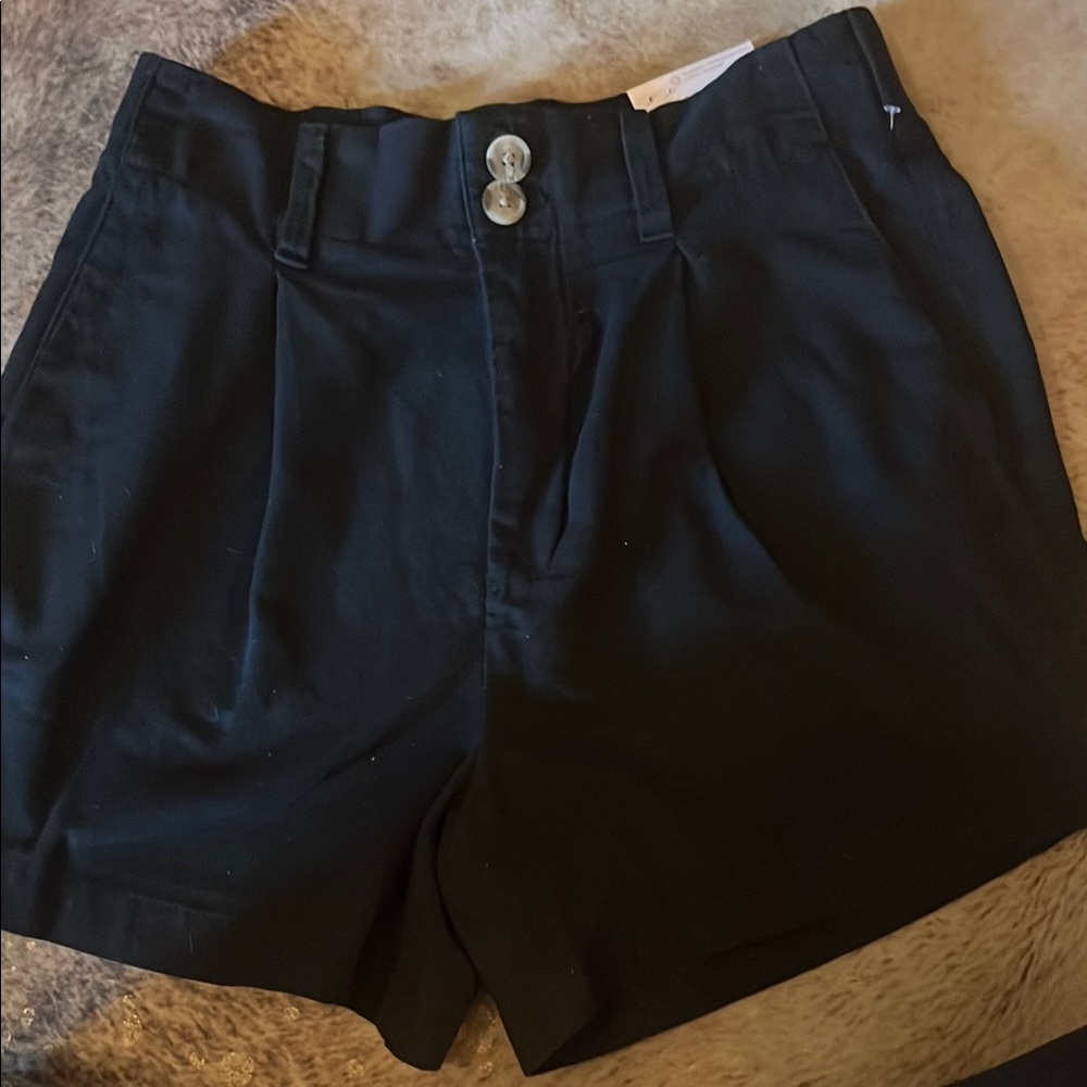 LC Lauren Conrad Black High Waist Tailored Shorts